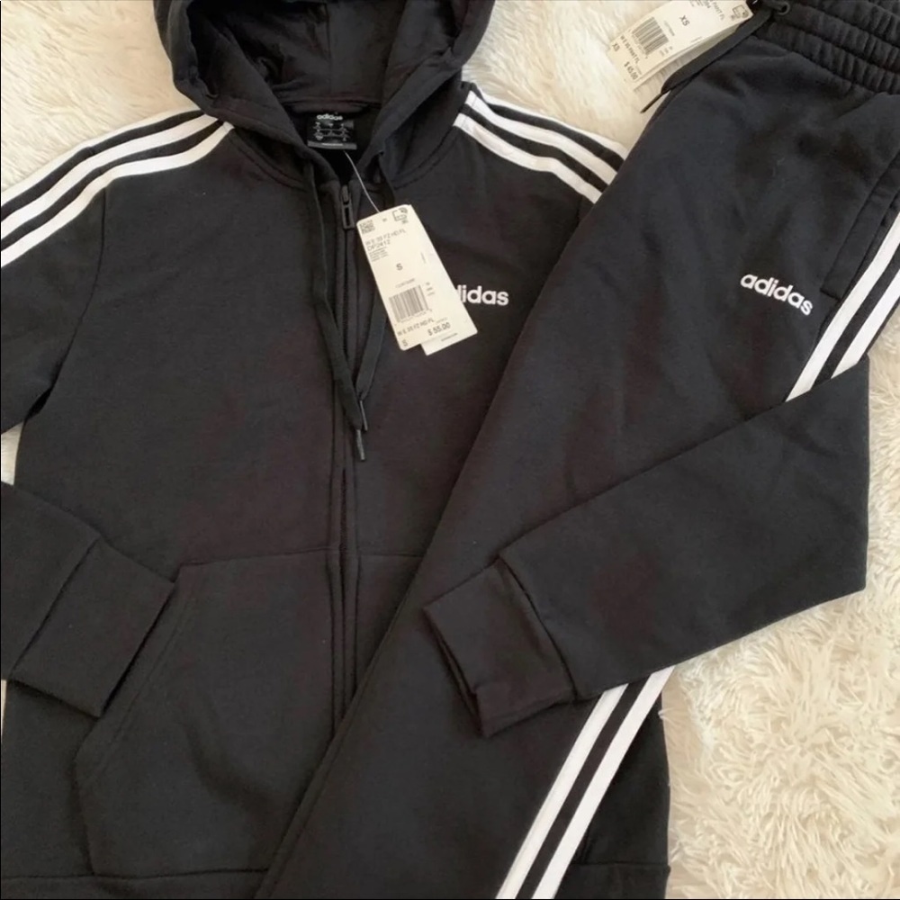 (NWT) Adidas Full-Zip Hoodie (S) Pants (XS) - Picture 2 of 9